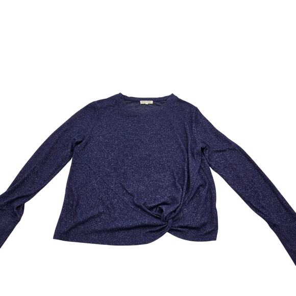 Escape Ruched Front Twist Sweater Purple Women's Size M - Picture 2 of 7